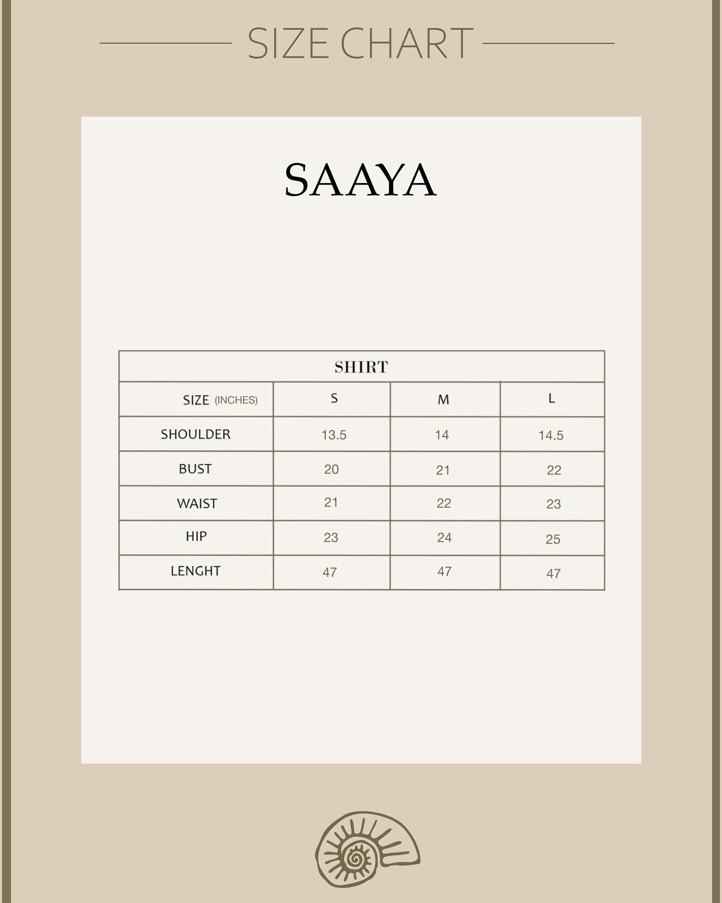 Saaya shirt only (hand embroidered)