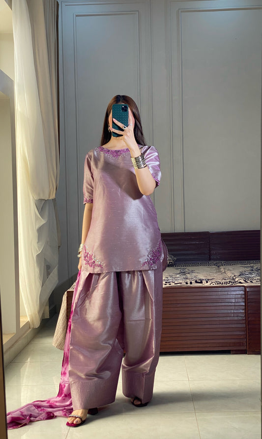 Rim Jhim (hand embroidered and embellished 3 pc